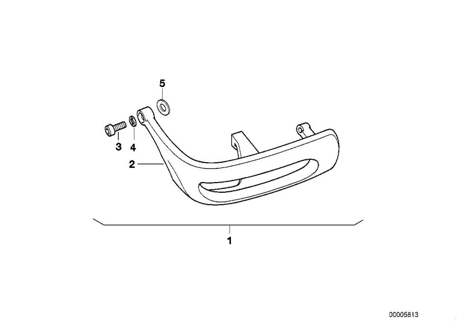 Diagram Left safety bar, plastic for your 2000 BMW R1150GS   