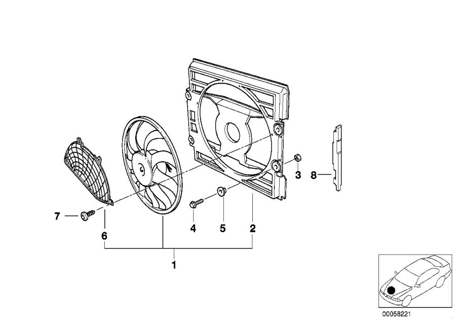 Diagram Pusher fan for your BMW