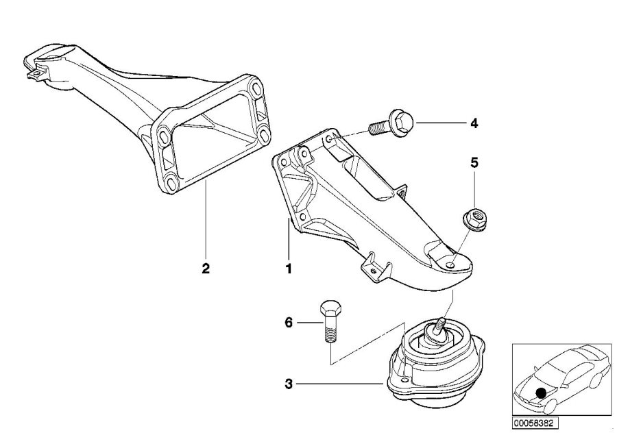 Diagram Engine Suspension for your 2017 BMW M6   