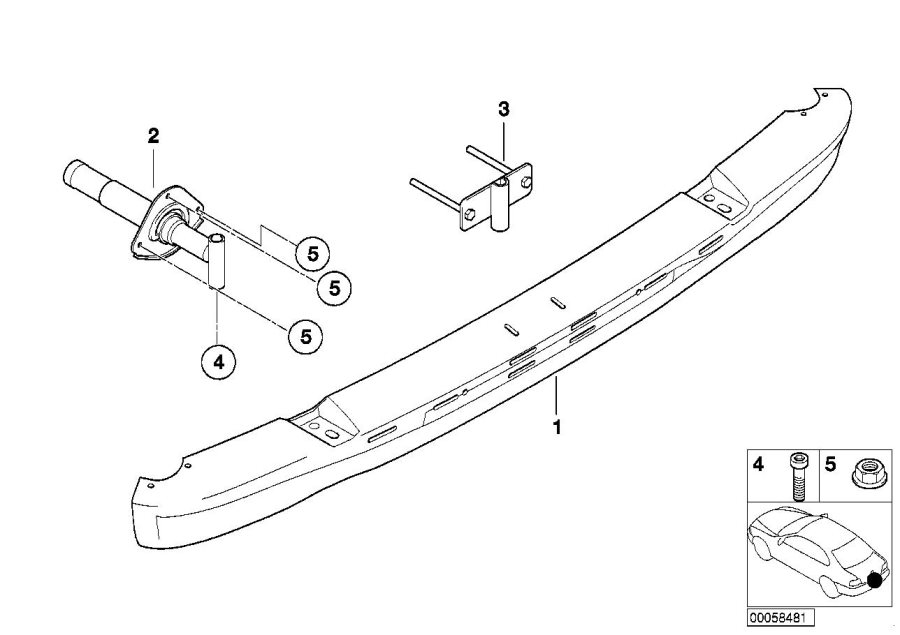 Diagram Carrier, rear for your 1988 BMW M6   