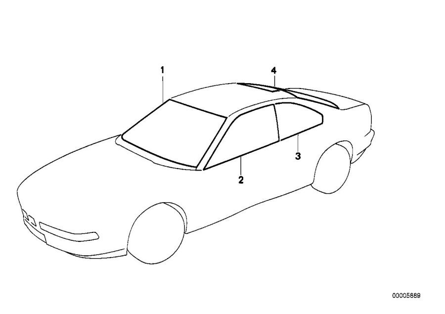 Diagram Glazing for your 2016 BMW 640iX   