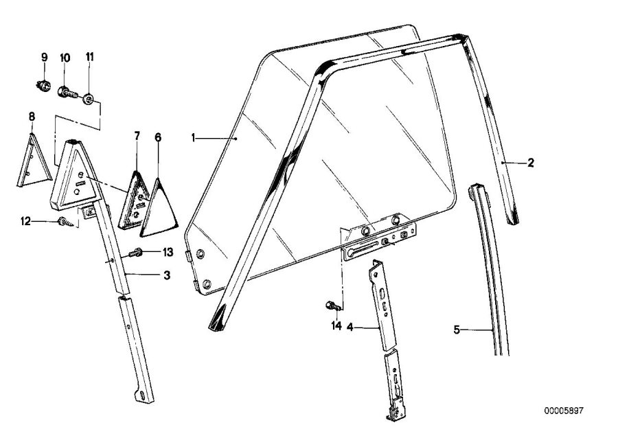 Diagram Front window guide for your 2023 BMW X3  30eX 