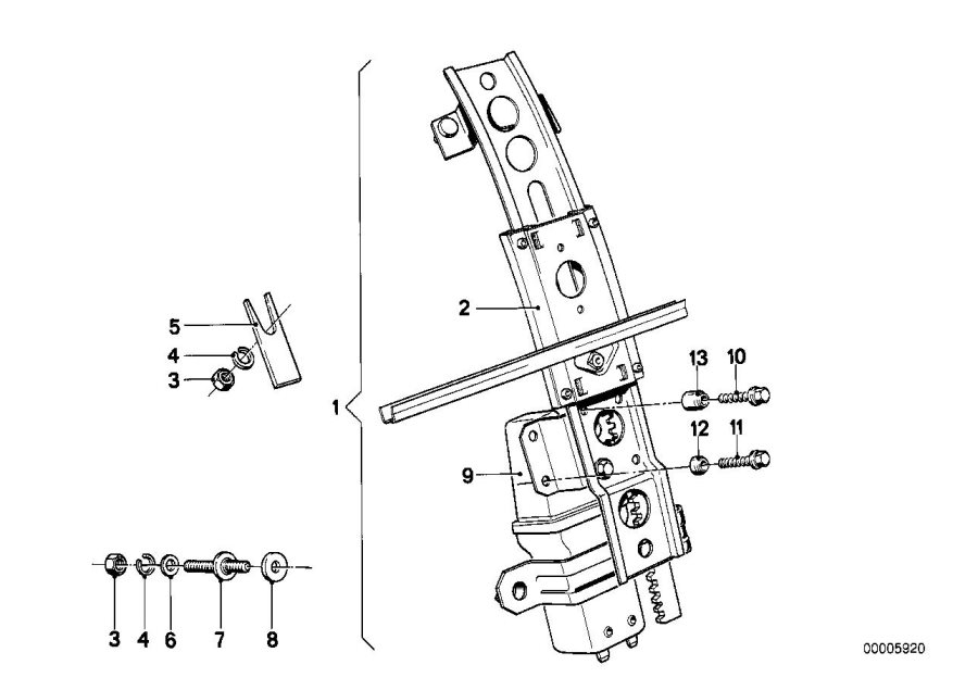 Diagram DOOR WINDOW LIFTING MECHANISM REAR for your 2007 BMW M6   