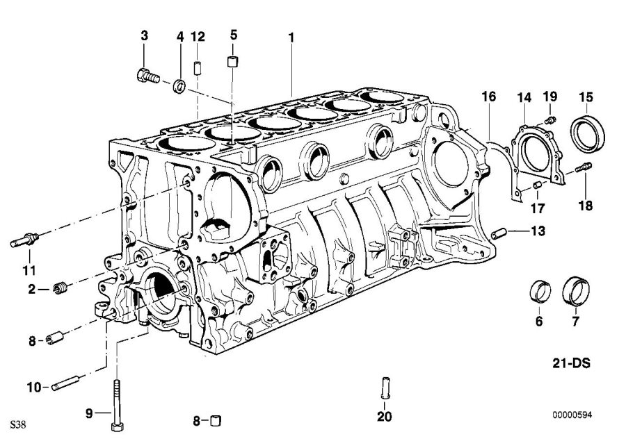 Diagram Engine Block for your 2006 BMW 325Ci Coupe  