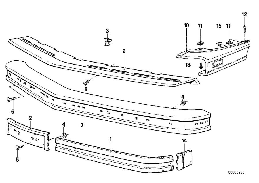 Diagram Bumper, front for your BMW