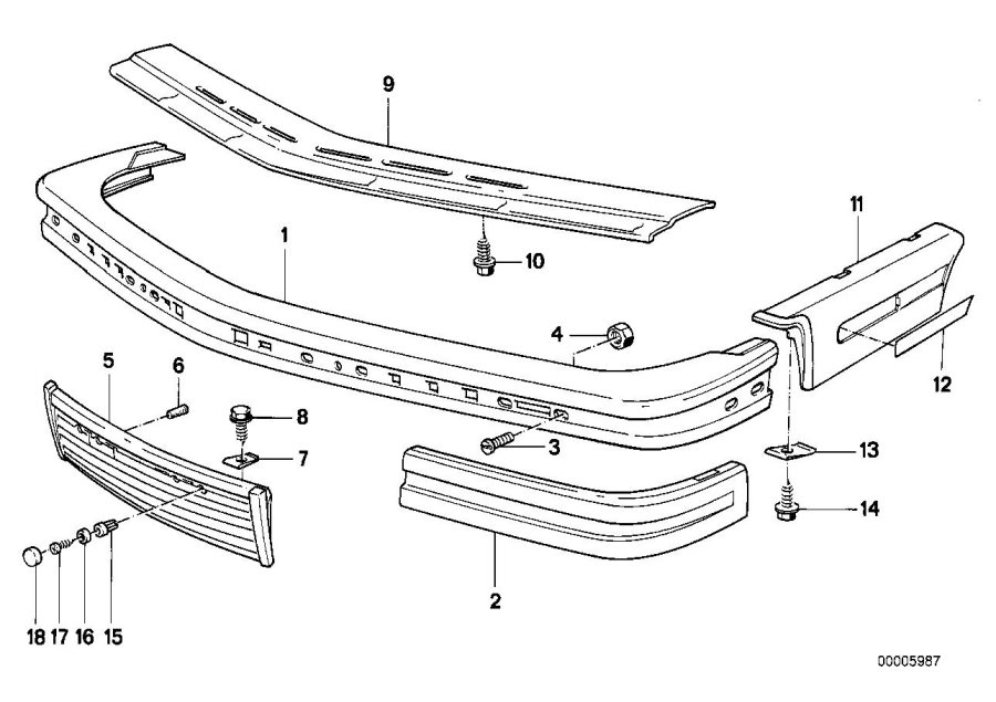 Diagram Bumper, front for your 2023 BMW X3  30eX 