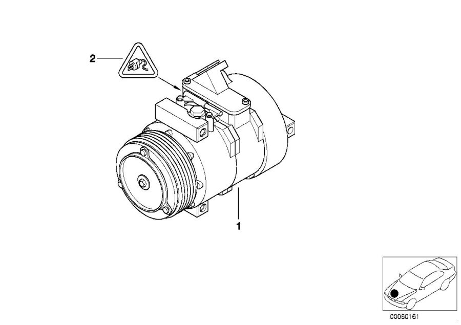 Diagram RP A/C compressor for your BMW