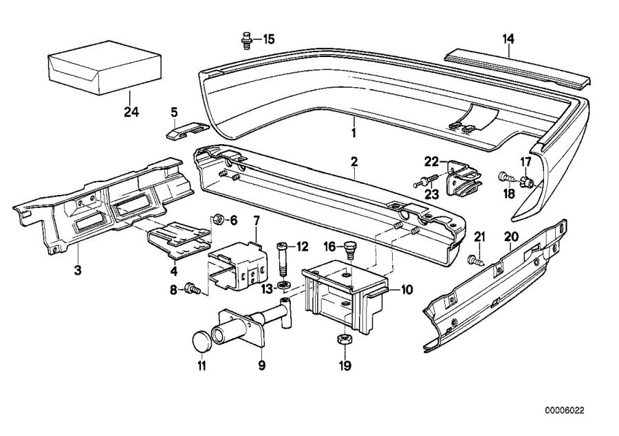 Diagram Bumper trim panel, rear for your BMW