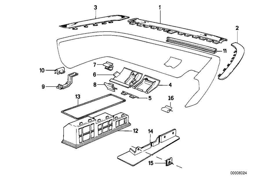 Diagram Rear bumper mounting parts for your BMW X4  