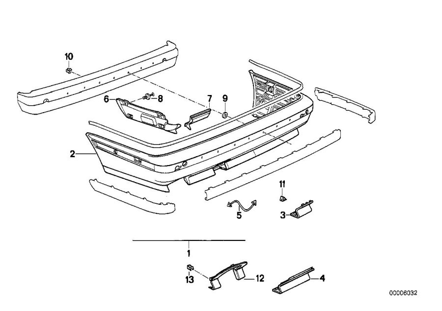 Diagram Rear bumper trim panel - M Technic for your 2023 BMW X3  30eX 