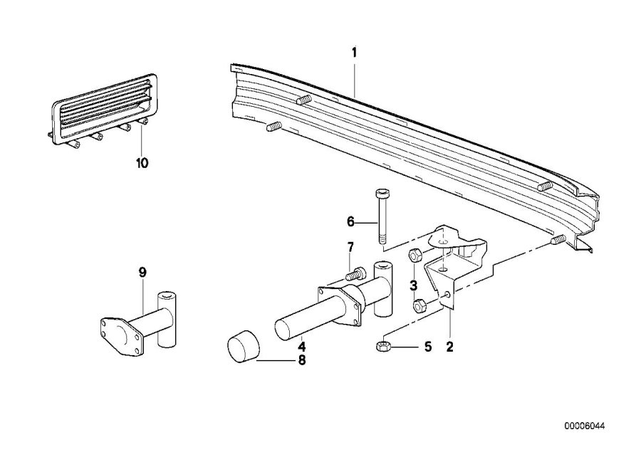 Diagram Carrier, bumper rear for your BMW