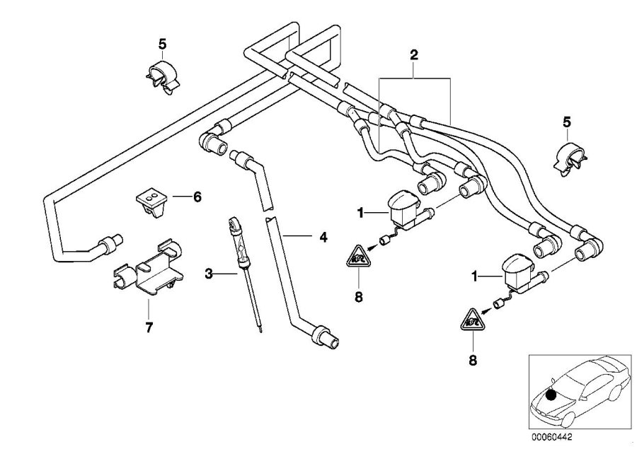 Diagram Parts F intensive windshield cleaning for your BMW