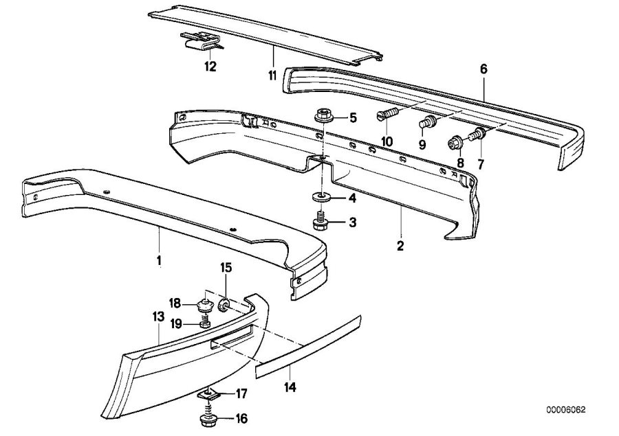 Diagram Bumper rear for your BMW