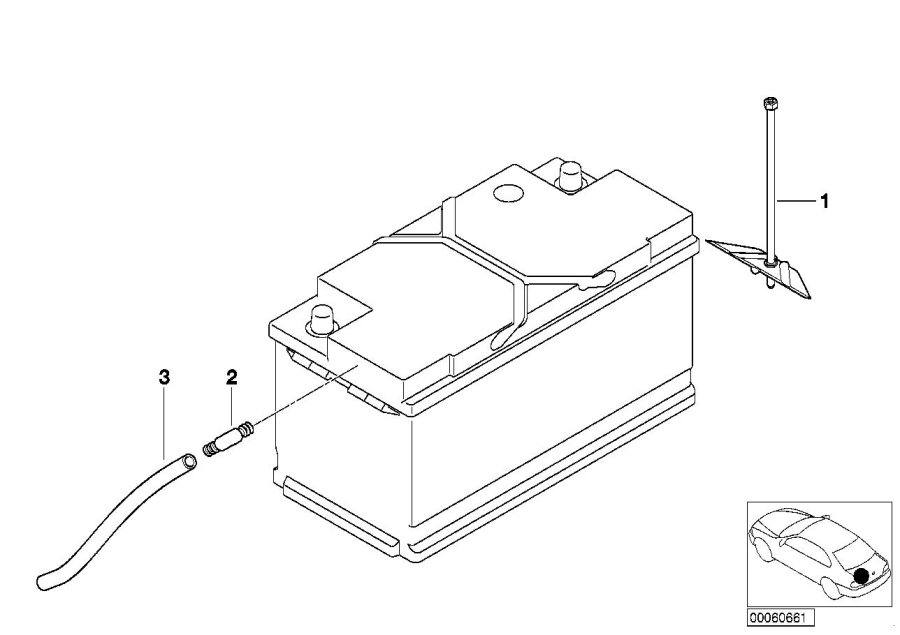 Diagram Battery holder and mounting parts for your 2023 BMW X3  30eX 