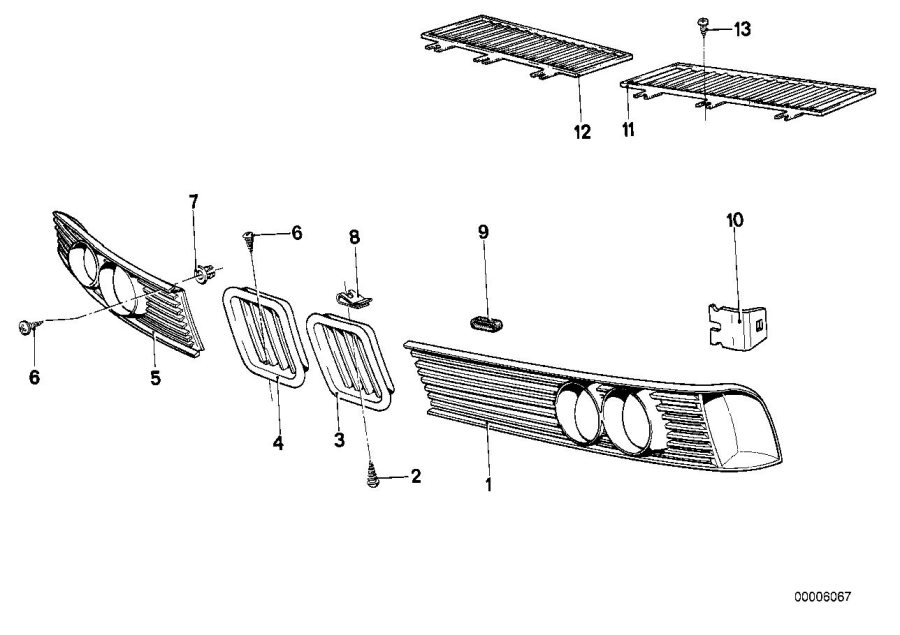 Diagram Grille for your 2008 BMW M6   