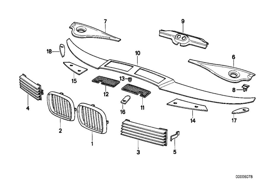 Diagram Grille for your 2023 BMW X3  30eX 