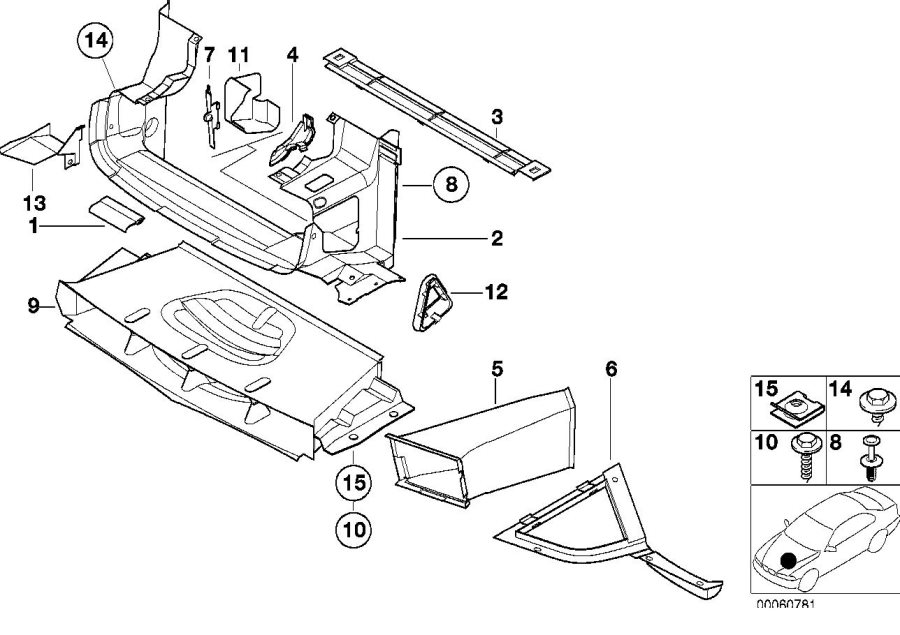 Diagram Air duct for your 2004 BMW 645Ci Convertible  