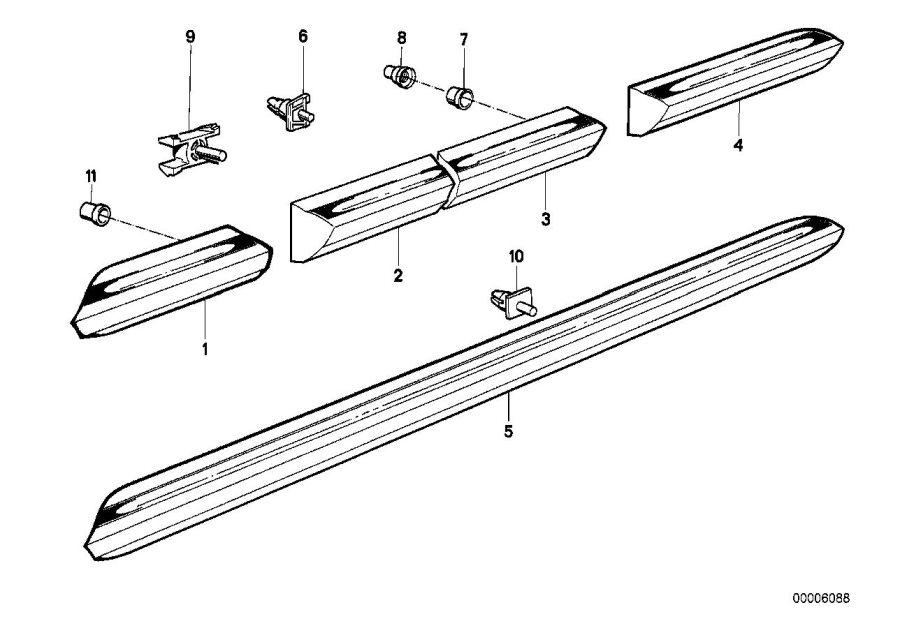 Diagram Protective Mouldings for your 2023 BMW X5   