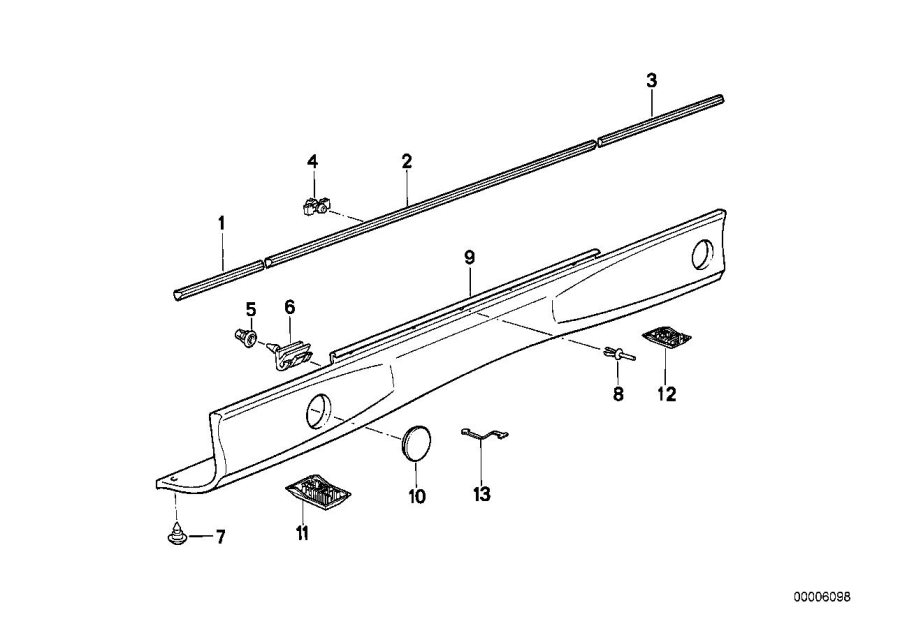 Diagram Protective Mouldings for your 2016 BMW 640iX   