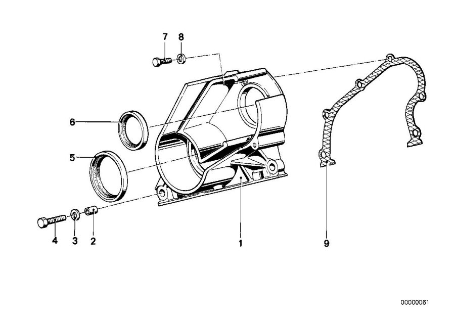 Diagram Timing cover lower for your BMW