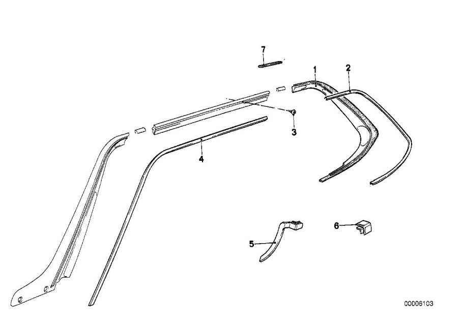 Diagram Exterior trim / grill for your BMW