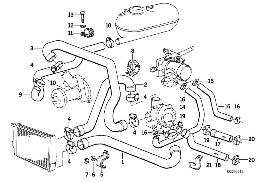 Diagram Cooling System Water Hoses for your 2017 BMW M4 GTS   