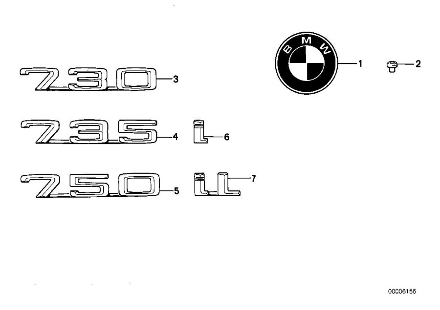 Diagram Emblems / letterings for your 2023 BMW Alpina XB7   