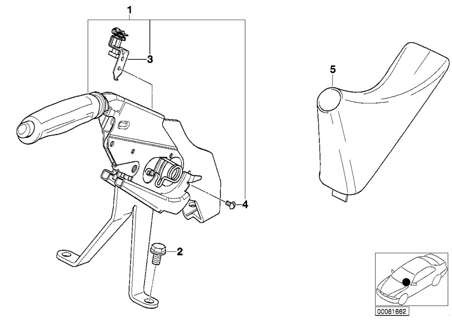 Diagram Handbrake lever for your 2021 BMW M5   