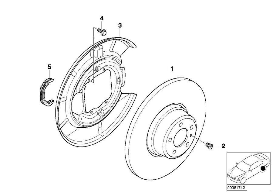 Diagram Rear wheel brake / brake disc for your 2014 BMW 650iX   