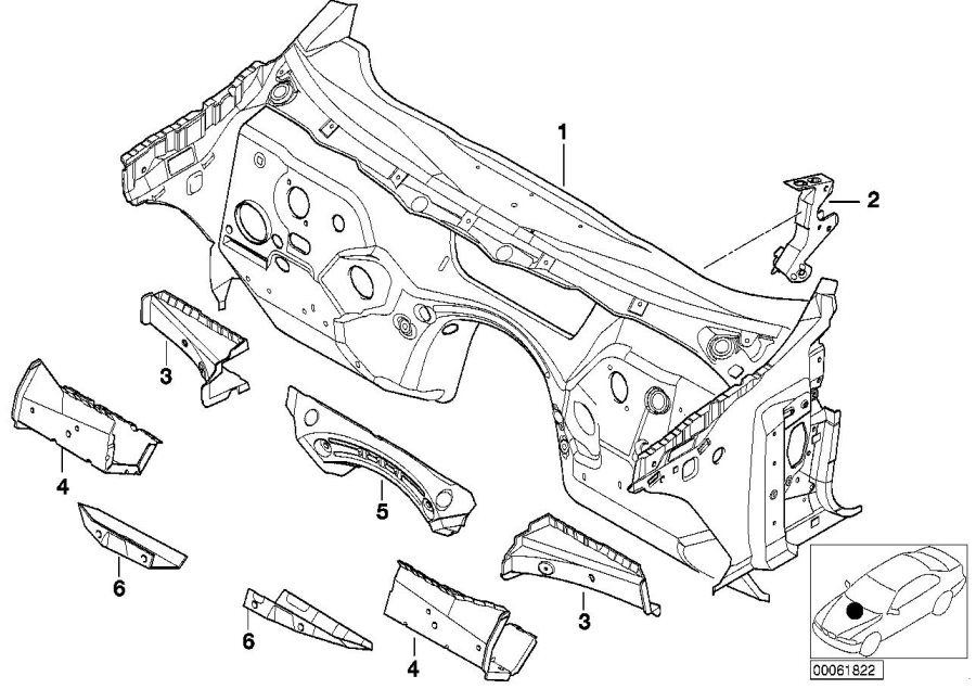 Diagram Splash wall parts for your 2015 BMW M235iX   