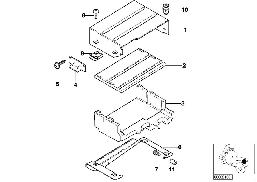 07Bracket CD-changerhttps://images.simplepart.com/images/parts/BMW/fullsize/62163.jpg