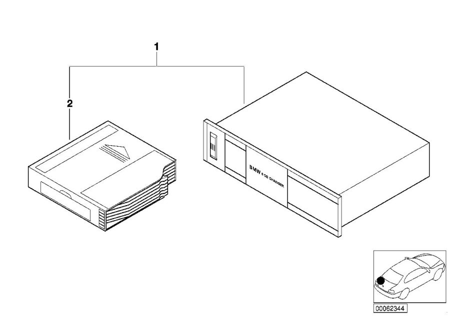 Diagram CD Changer for your BMW