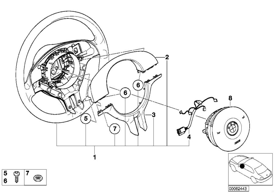 Diagram Sport st.whl.airbag-smart / decor.cover for your 2023 BMW X3  30eX 