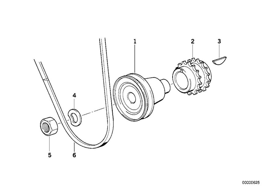 Diagram Fan belt drive for your 2018 BMW M6   