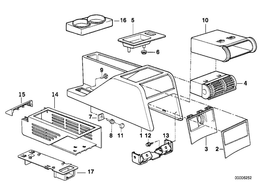 Diagram Center console for your BMW