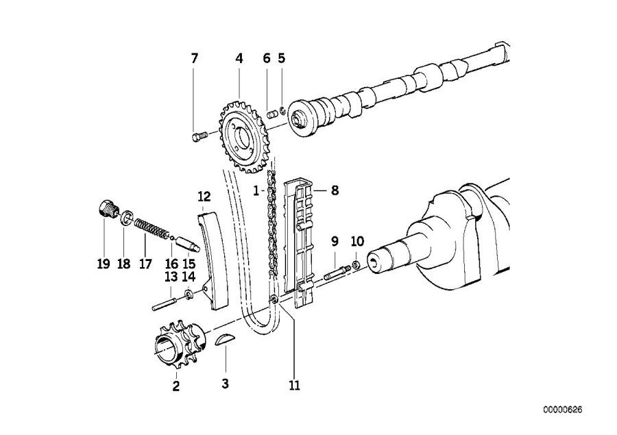 Diagram Timing and valve train-timing chain for your BMW