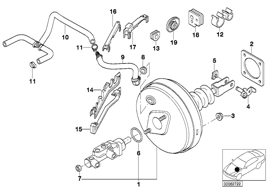 Diagram Power brake unit depression for your 2010 BMW 128i   