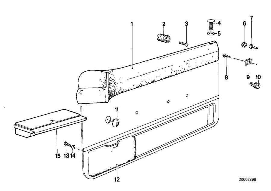 Diagram Door lining upper front-door pocket for your BMW