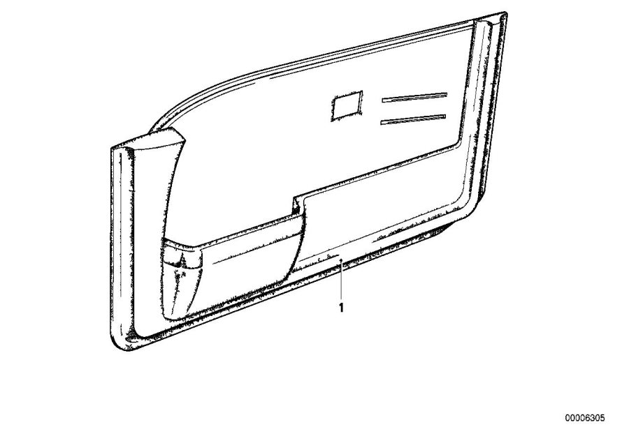 Full size assembly image of Door trim panel, front (1/1)
