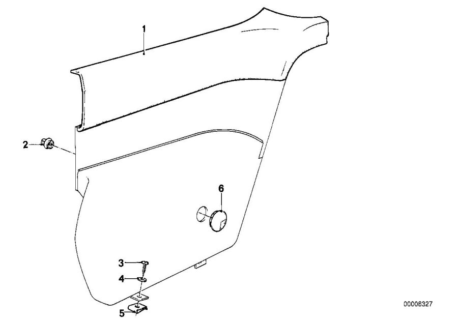 Diagram Lateral trim panel rear for your BMW