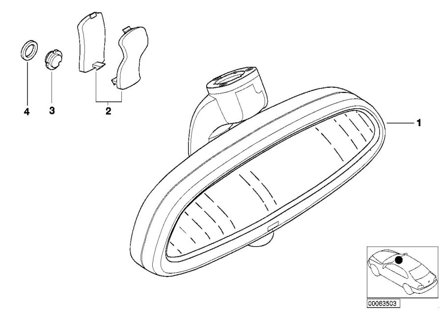 Diagram Interior mirror for your 2012 BMW M6   