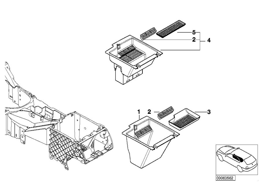 Diagram Storing partit. Cassette-cd box for your BMW