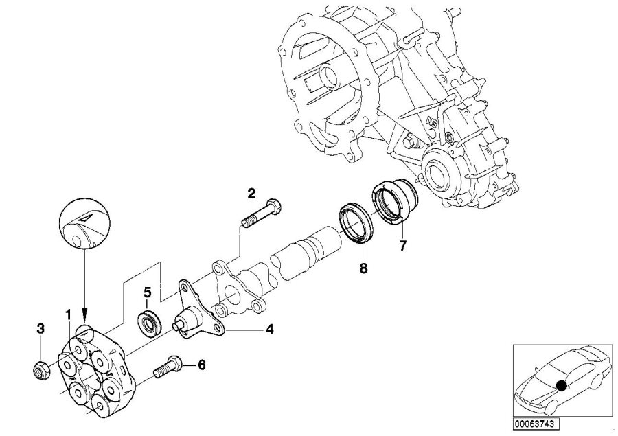 Diagram Drive shaft, front, single parts for your 2010 BMW M6   