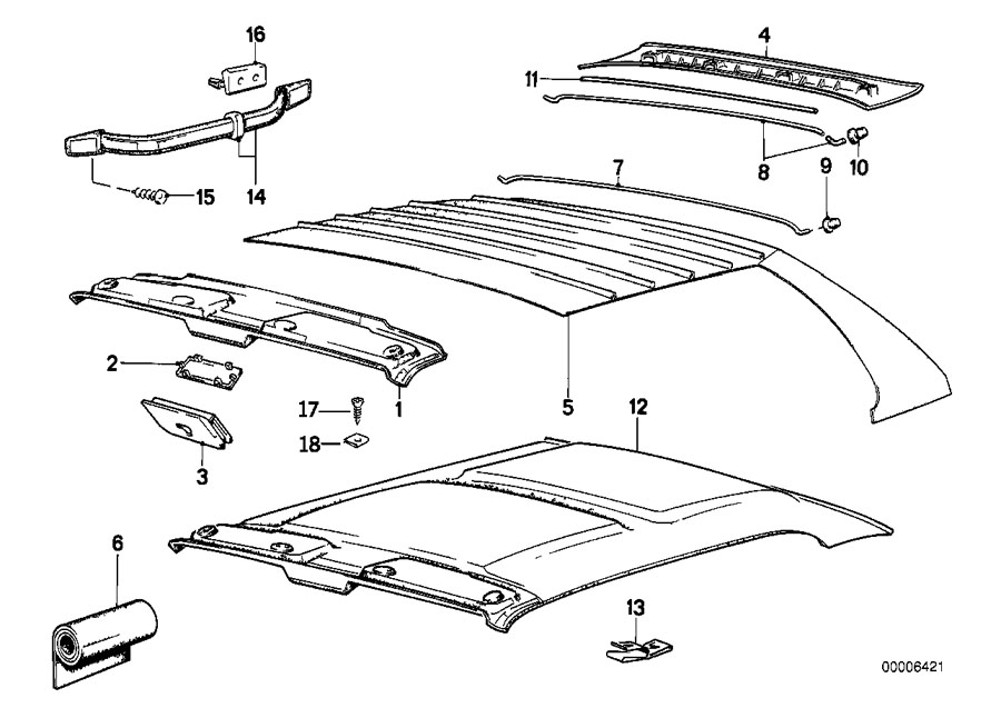 Diagram Roof trim-headlining MOULDED/HANDLE for your 2024 BMW 228iX   