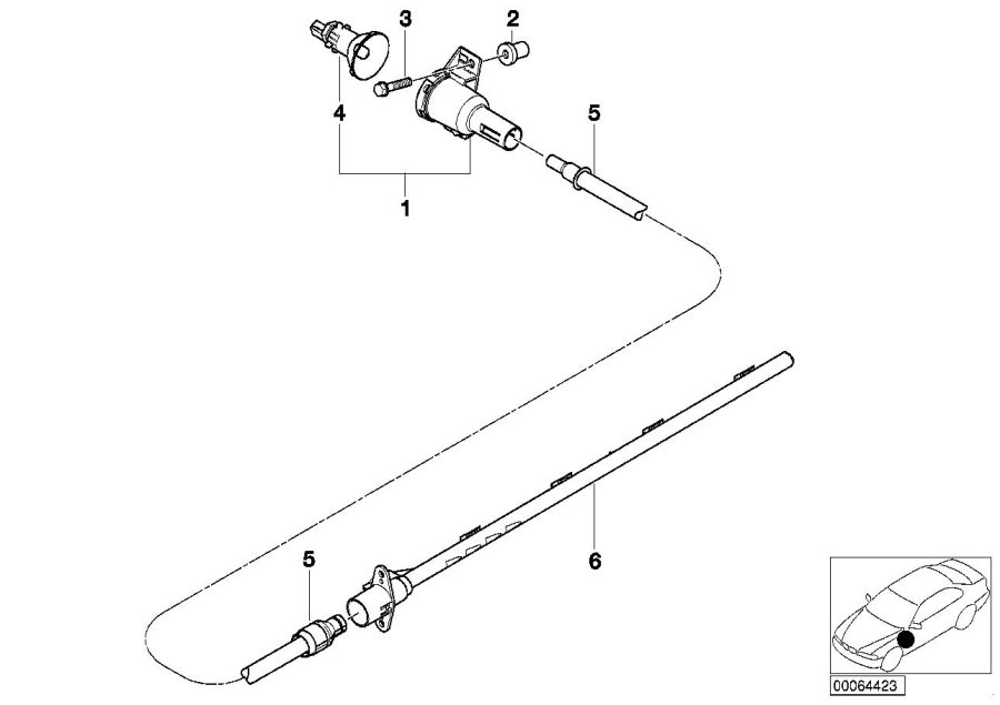 Diagram Additional turn indicator lamp for your 2012 BMW M6   