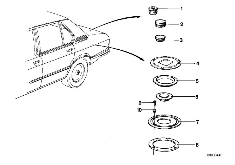 Diagram Sealing cap/plug for your BMW