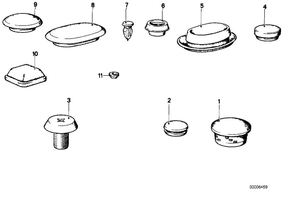 Diagram Sealing cap/plug for your BMW