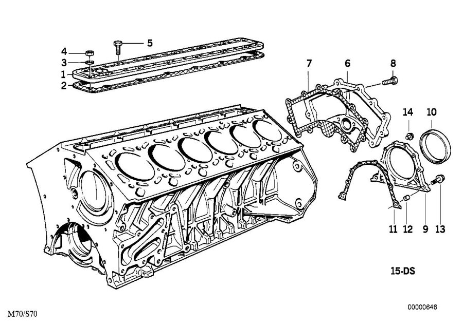 Diagram Engine Block Mounting Parts for your 2017 BMW M6   