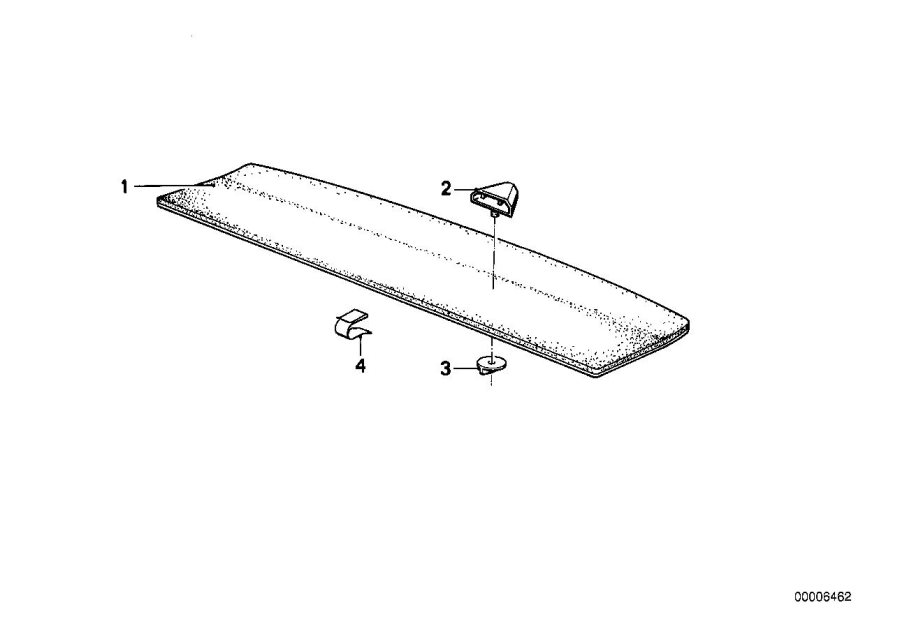 Diagram Rear window shelf for your BMW