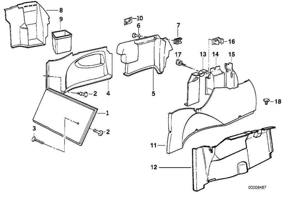Diagram Trunk trim panel for your BMW